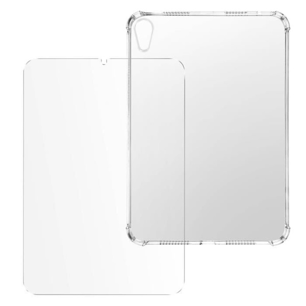 iPad Mini 2021 Fodral + Film - AVIZAR - Premium 360° skyddspaket - Vit - Syntet - Blandat Vit