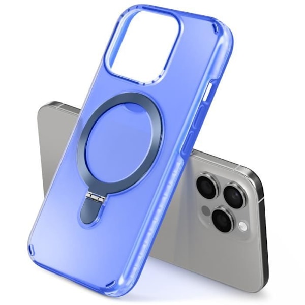 Coque MagSafe - iPhone 14 Pro Max - Stødabsorberende - Fleksibelt Stativ - Blå Blå