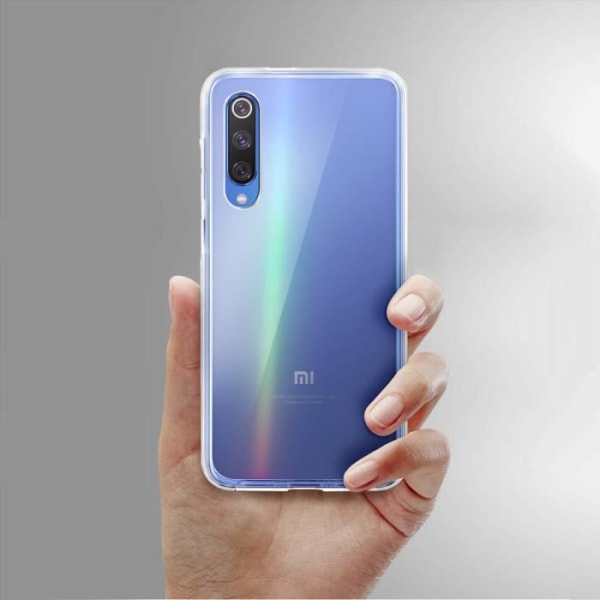 Xiaomi Mi 9 SE Hard Back Fram Soft Touch Transparent Fodral Vit