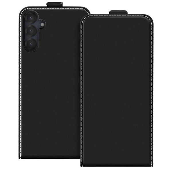 Housse Clapet Vertical pour Samsung Galaxy S25 Porte-carte Noir Svart
