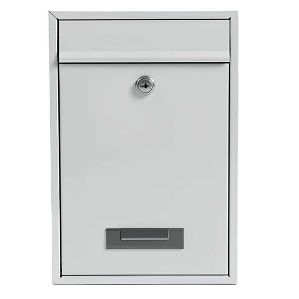 Væghængt postkasse - AVIZAR - Kompakt - Metal - Nøglelås - 32x22x8.5 cm Vit