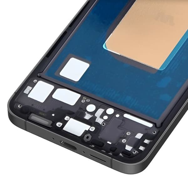 Erstatningscentralchassis til Samsung Galaxy S24 FE Sort Svart