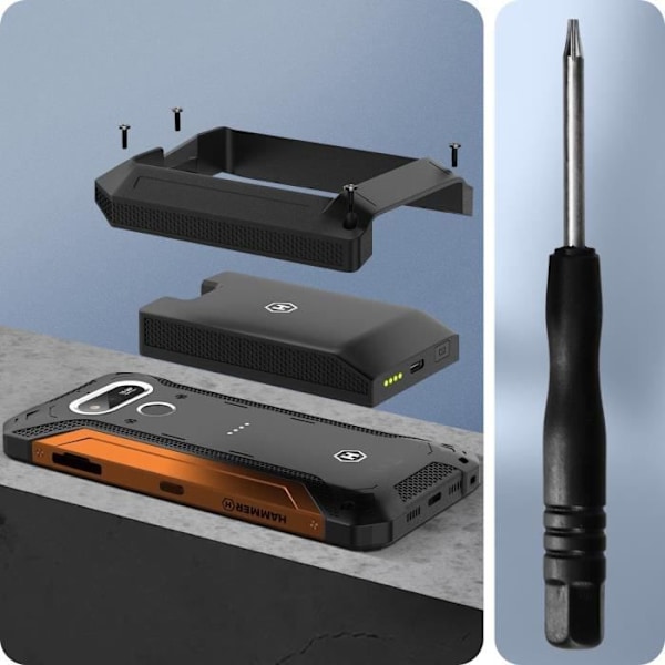 HAMMER ulkoinen akku Explorer Prolle ja Explorer Plus Ecolle Vedenpitävä IP65