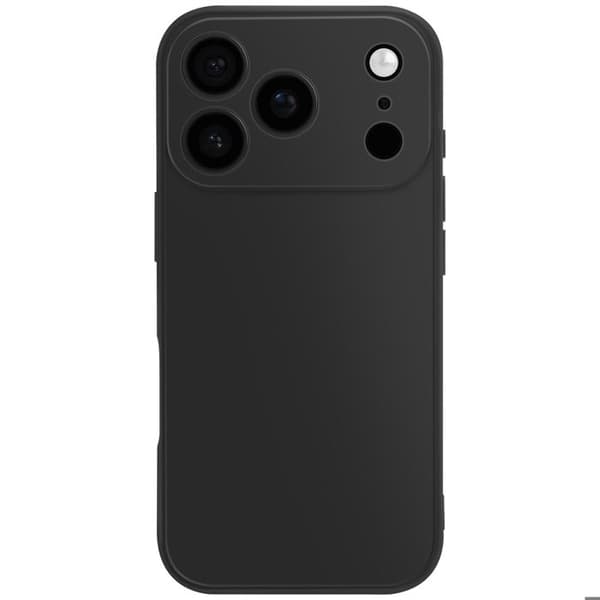 Silicone blød antitrace ultra tynd sort etui til iPhone 17 Pro Svart