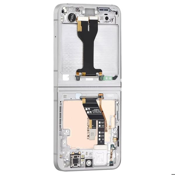 Fuldskærm til Samsung Galaxy Z Flip 6 LTPO AMOLED Panel med Samsung Grå Ramme Grå