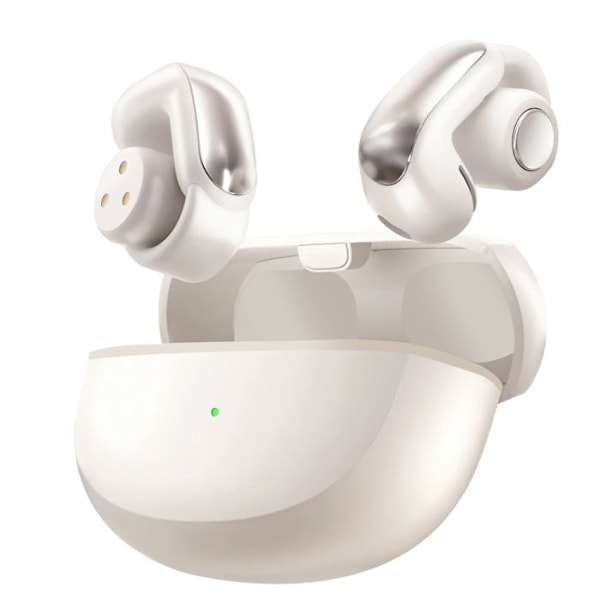 Bluetooth Hörlurar Clip Öra Bullerdämpning Laddningsfodral LinQ Beige Beige