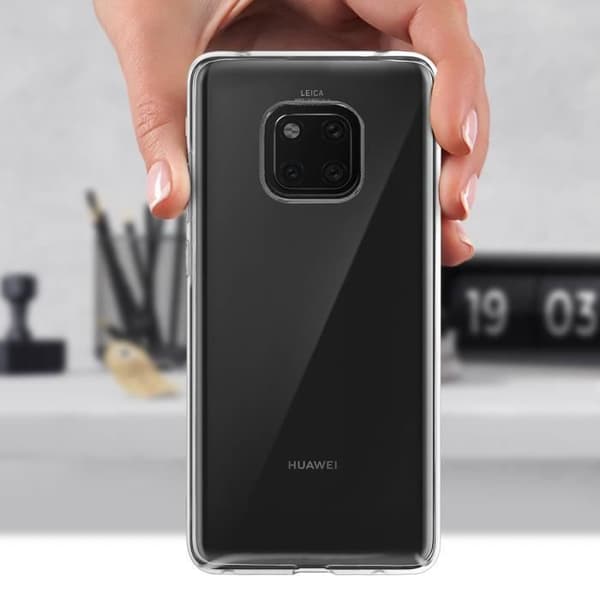 Coque - Huawei - Mate 20 Pro - Flexibel - Transparent - Stötbeständig skydd Vit