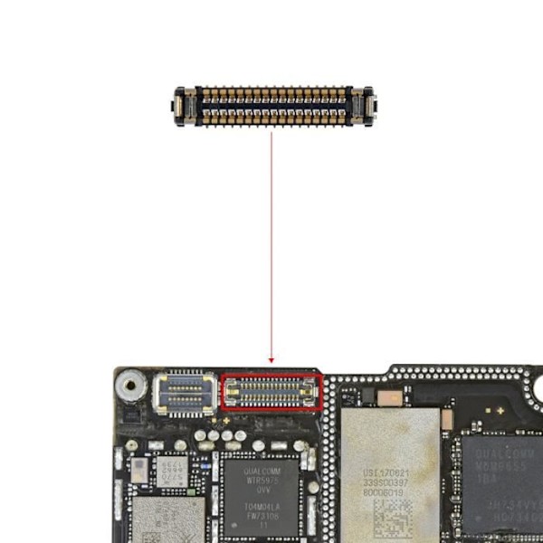 Taktil FPC-kontakt - AVIZAR - iPhone X - Svart - Ny kvalitetsdel Svart
