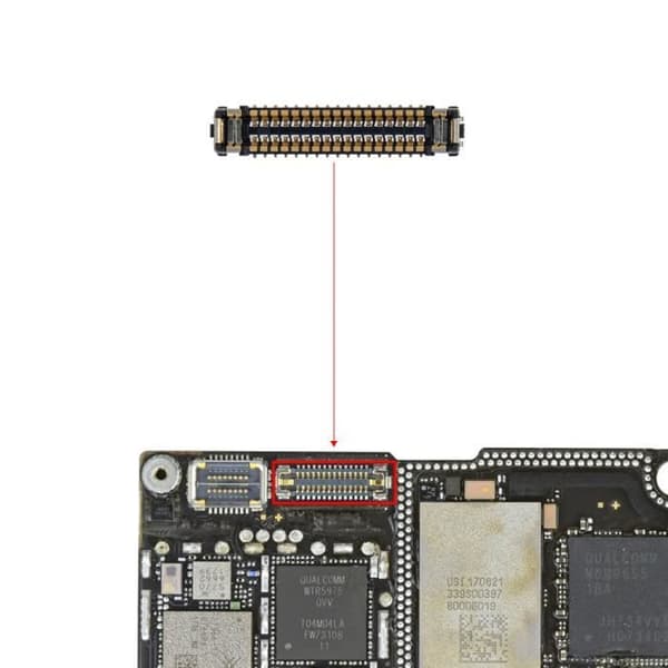 Taktil FPC-stik - AVIZAR - iPhone X - Sort - Ny kvalitetsdel Svart