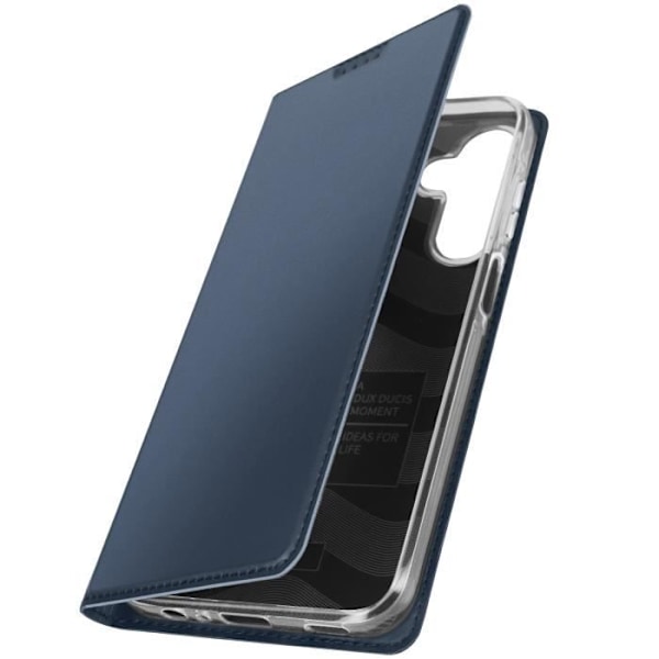 Fodral till Samsung Galaxy A15 - DUX DUCIS - Flip Card Hållare Video Support - Midnight Blue Blå