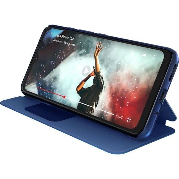 Etui klap - WIKO - POWER U30 - Sininen - Pehmeä - Synteettinen - Folio Easy Blå
