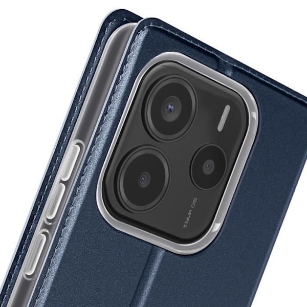 Redmi Note 14 5G Kotelo Satinaeffectti Lompakko Videotuki Dux Ducis Yönsininen Blå