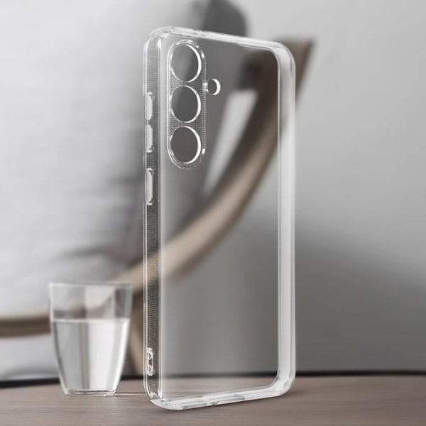 Fodral - AVIZAR - Samsung Galaxy S24 - Tunt silikon - Genomskinlig - Kameraskydd Transparent