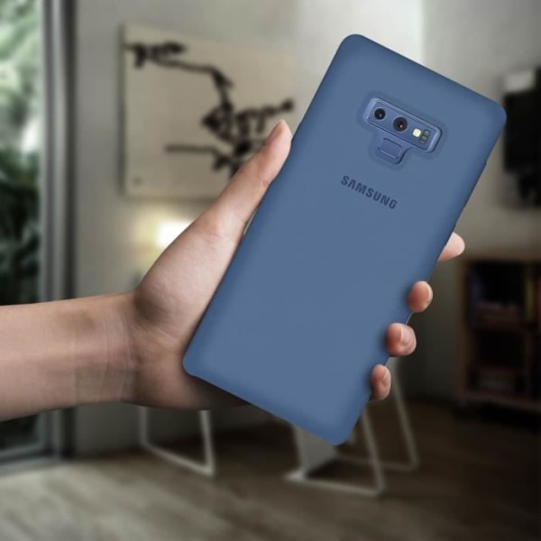 Coque - Samsung - Galaxy Note 9 - Silikone - Soft Touch - Sort/Blå Svart blå