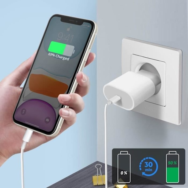 iPhone USB-C - Lightning -kaapeli – 1 metri Mayaxess Valkoinen Vit