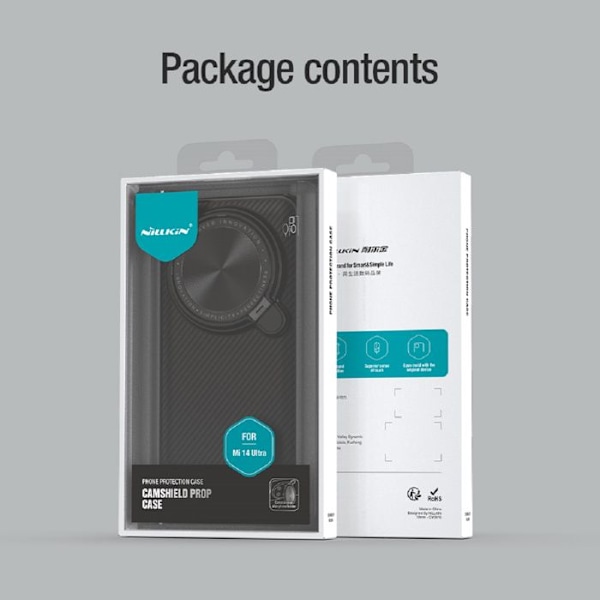 Coque för Xiaomi 14 Ultra Hårdhud i TPU CamShield Prop Nillkin Svart Svart