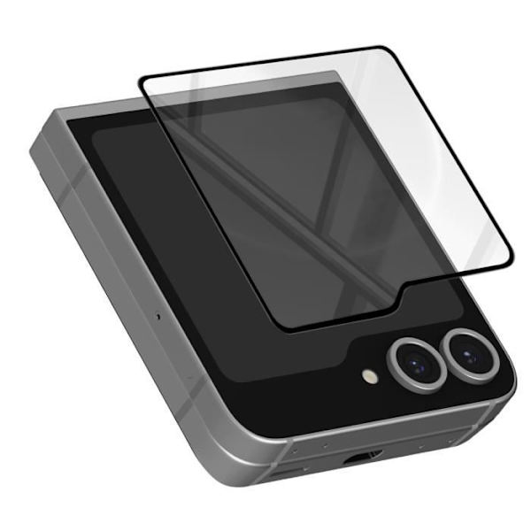 Näytönsuoja - AVIZAR - Samsung Galaxy Z Flip 6 - Karkaistu lasi - 9H Kovuus - Musta Svart