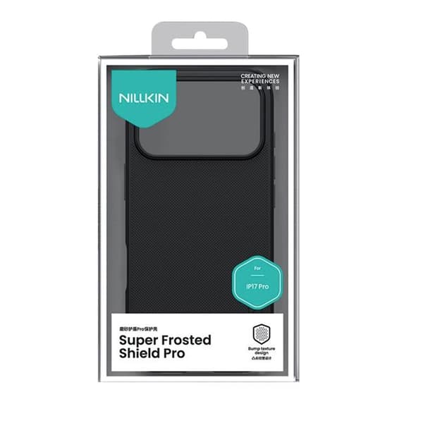 iPhone 17 Pro Cover Bi-Material Design Super Frosted Pro Nillkin Sort Svart