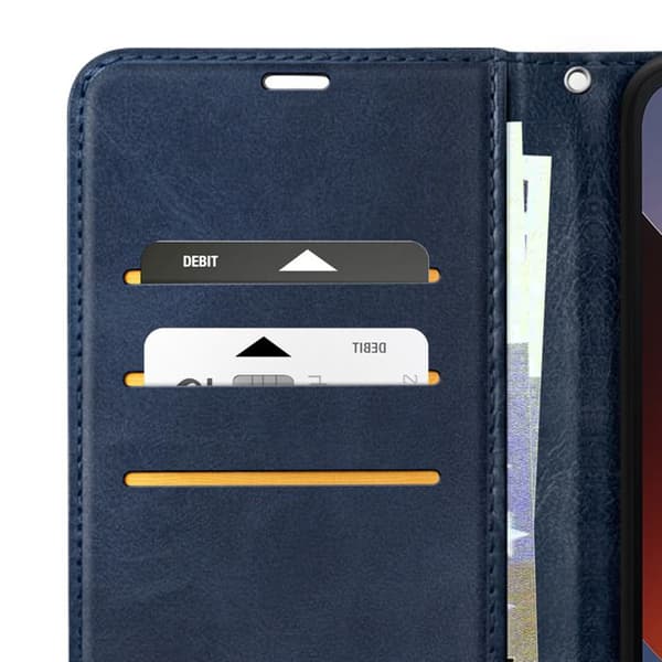 Plånboksfodral för Redmi A7 Pro Retro Stil med Stöd Mörkblå Blå