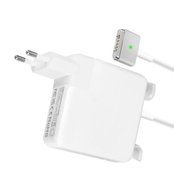 Magsafe 2 Laddare Macbook Magnetic Connector 85W Vit LED-indikator Vit