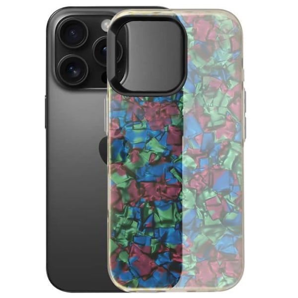 Cover til iPhone 16 Pro Stødsikker Blød Tutti Frutti Sort Svart