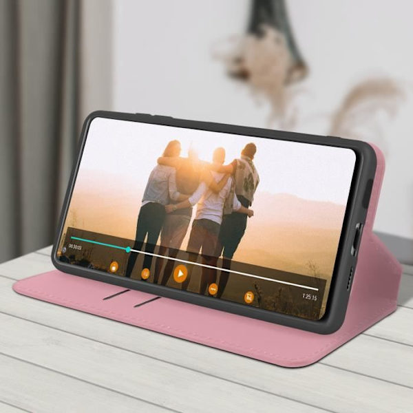 Housse Xiaomi Mi 10T / Mi 10T Pro - AVIZAR - Folio Plånbok - Rosa - Ekoskinn Rosa