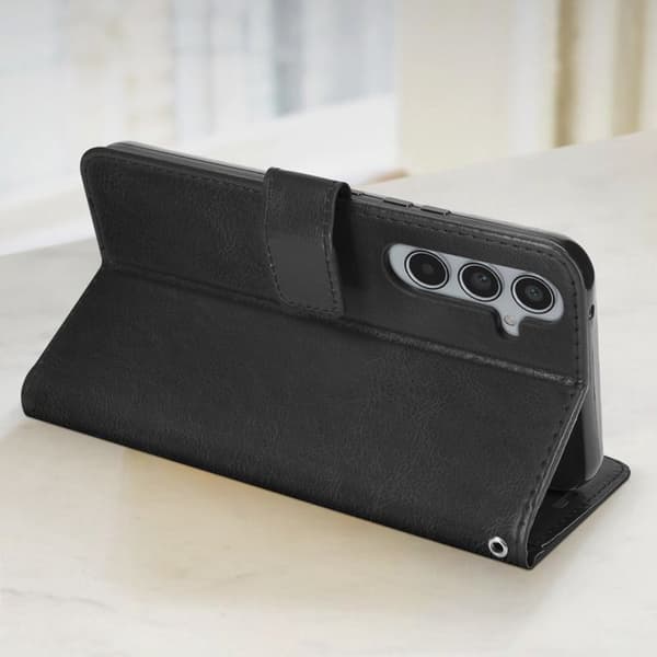 Taske til Samsung A55 - MAYAXESS - Wallet Stand Function - Sort Svart