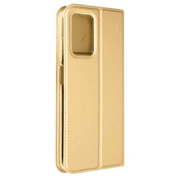 Housse - DUX DUCIS - Xiaomi Redmi 10 - Ekologiskt läder i guld - Videoställ - Inbyggd korthållare Gult guld