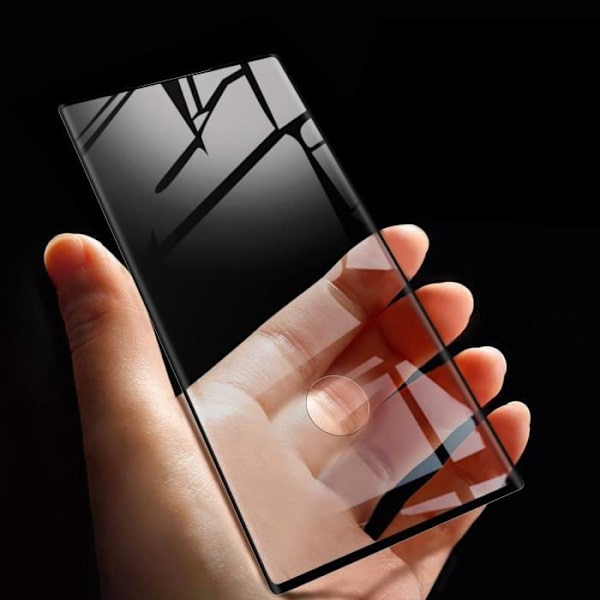 Näyttösuoja - AVIZAR - Galaxy Note 10 Plus - Kaareva Temperoitua Lasia - Ultra-ohut - Iskunkestävä Transparent, svart