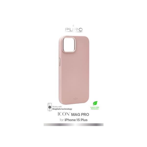 Puro MagSafe -siliconekuori iPhone 15 Plus Rose Rose