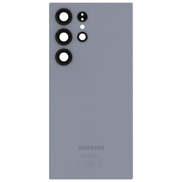Bagglas - SAMSUNG - Galaxy S24 Ultra - Grå Lavendel - Forenklet installation - Indbygget klæbemiddel Blå