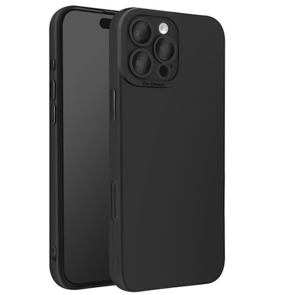 Silikone Cover til iPhone 16 Pro Tyndt Let Design Sort Svart