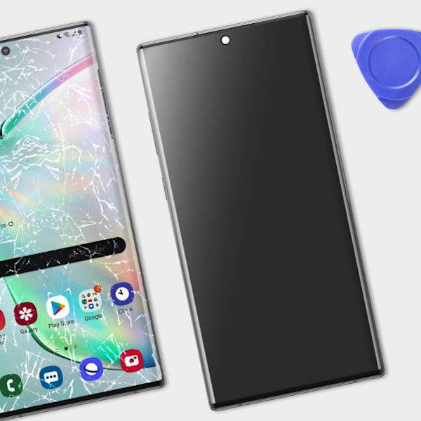 Skärm för Samsung Note 10 Plus LCD + Touchscreen + Original Samsung Chassi Svart