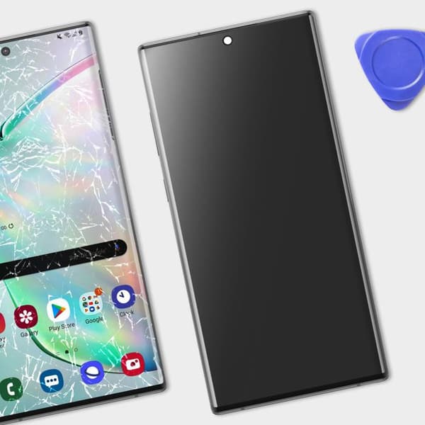 Skærm til Samsung Note 10 Plus LCD + Touchscreen + Original Samsung Chassis Sort