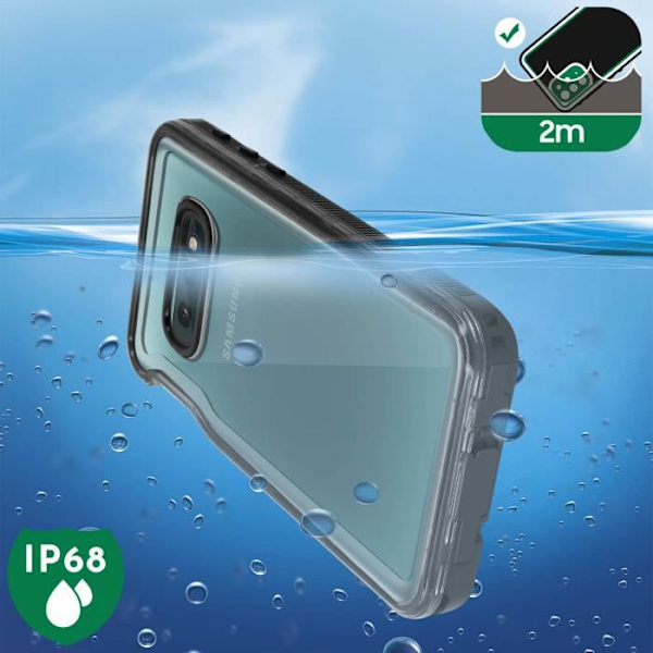 Coque - REDPEPPER - Samsung Galaxy S10e - Vedenkestävä 2m - Iskunkestävä - Puolijäykkä Svart