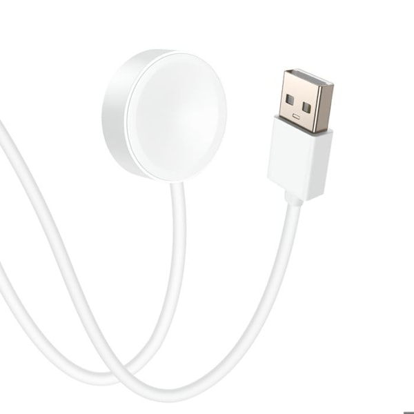 Magnetikaapeli älykellolle, kaksoispistoke, USB-liitin, 60 cm, Hoko, Valkoinen Vit
