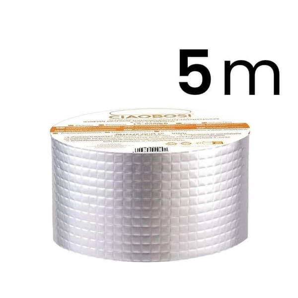 Tejp - AVIZAR - 100 mm x 5 m - Butylgummi - Vattentät & backventil - Grå Grå