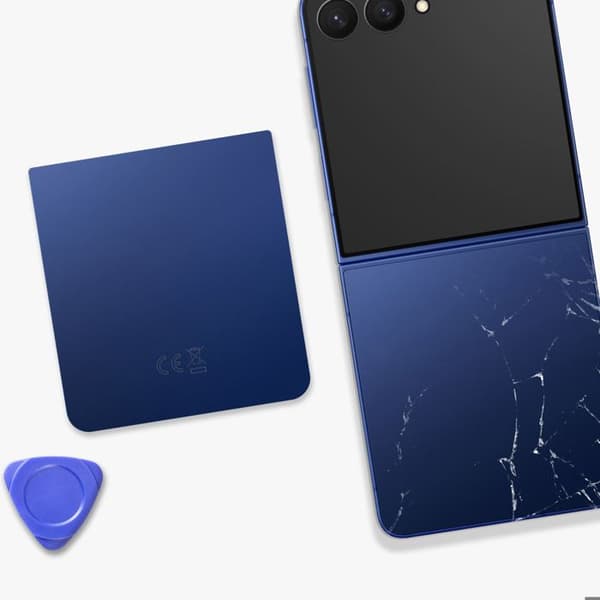 Originalt Batteri Cache Nedre för Galaxy Z Flip7 Service Pack Samsung Mörkblå Blå