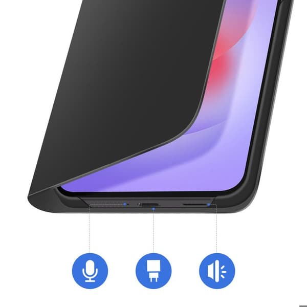 Flip Wallet-etui til Galaxy A37 med kortpladser Samsung Sort Svart