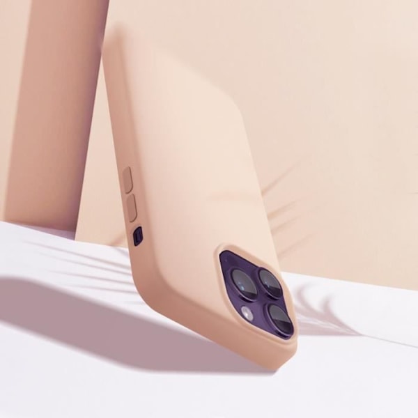 iPhone 14 Pro Max Case Puolijäykkä Thin Soft Interior Moxie hiekka pinkki Ökenros