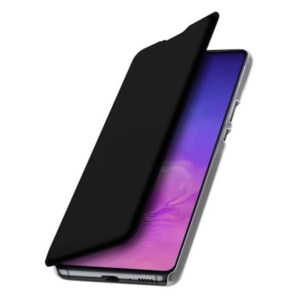 Étui Galaxy S10 Lite - AVIZAR - Øko-læder tekstureret - Stødabsorberende - Kradsikker - Kortlomme Sort Svart