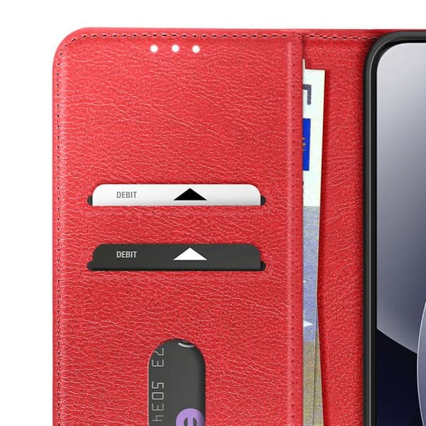 Xiaomi Redmi Note 15 Pro Plus 5G Chesterfield Plånboksfodral Ställfunktion Röd Röd