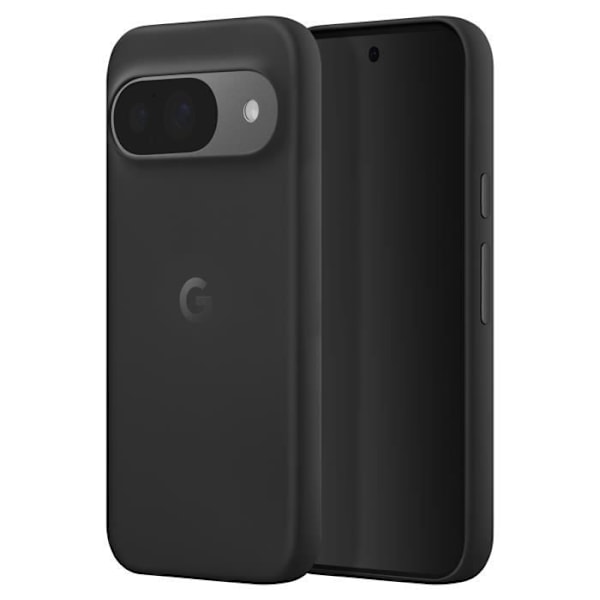 Originalt Google Pixel 9 og 9 Pro etui Matt Soft Touch beskyttet kamera Google Black Svart