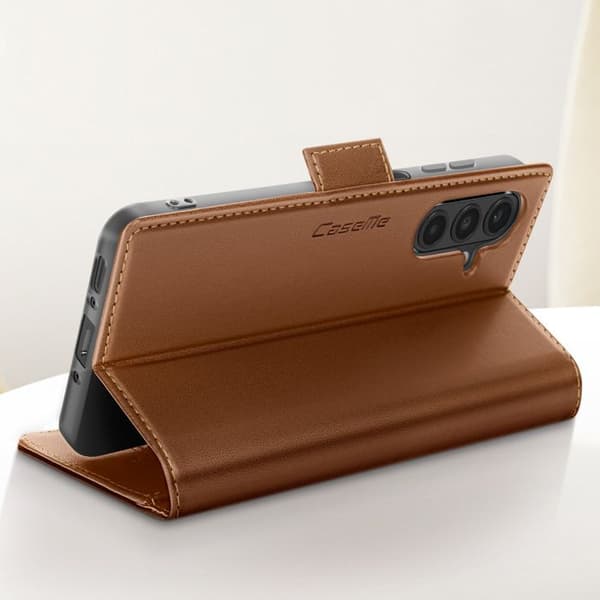 Pungetui - AVIZAR - Samsung Galaxy A26 - Anti-RFID - Brun - Elegant Design brun