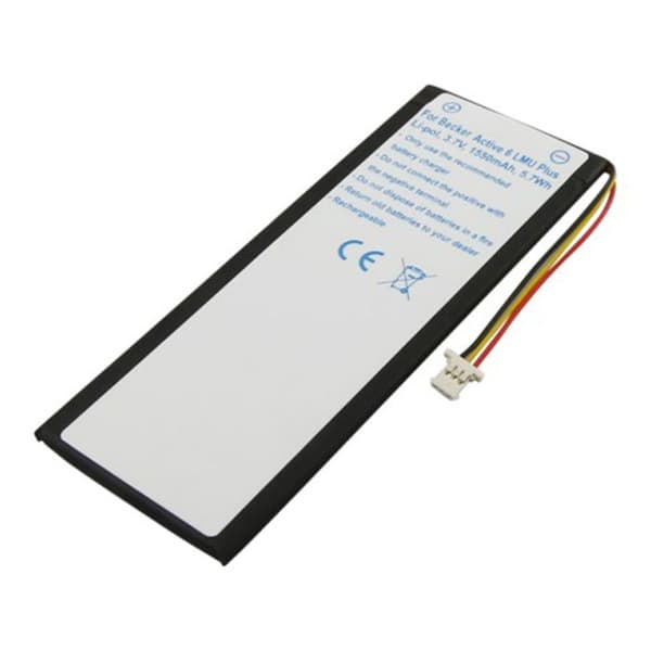 Batteri - AVIZAR - Becker Active 6 LMU Plus - Li-Polymer 3.7V - 1550mAh - Sort Svart