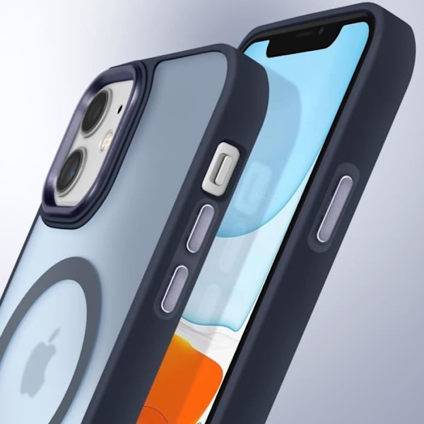 MagSafe-kuori iPhone 11 Mattapintainen Taustapuoli Yönsininen Reunus Blå