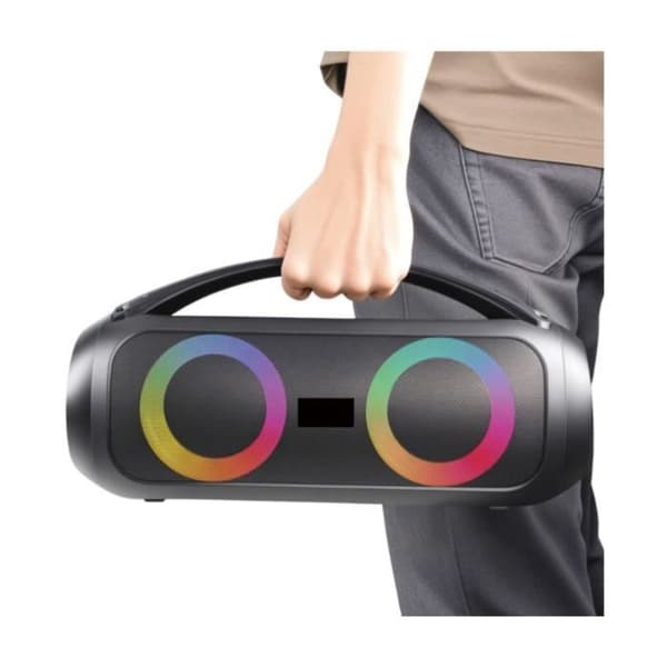 Bluetooth-højttaler - BigBen - Lysende 40W - Vandtæt - Bluetooth 5.3 - 10 LED-modes Svart