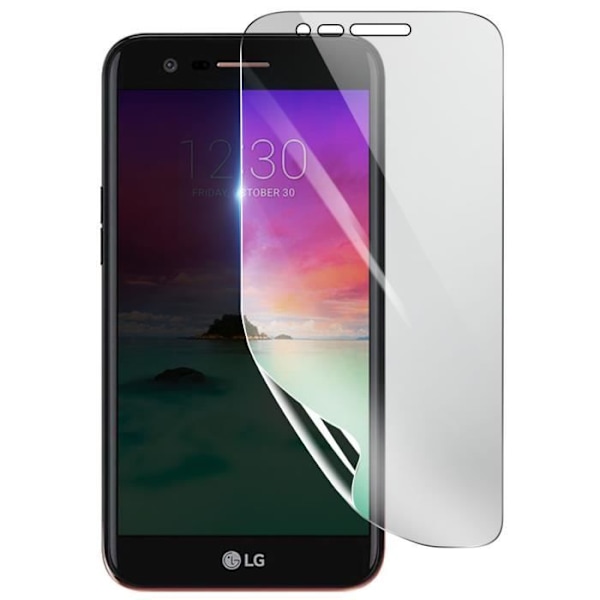 Skärmskydd - 3MK - LG K10 (2017) - Stötsäker Hydrogel - Genomskinlig - Reptålig Transparent