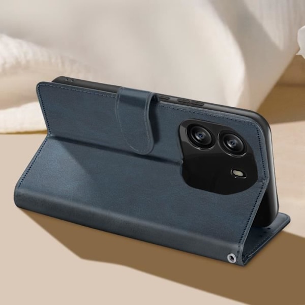 AVIZAR Fodral för Blackview Wave 6C - Handledsrem Flip Wallet Support - Midnight Blue Blå