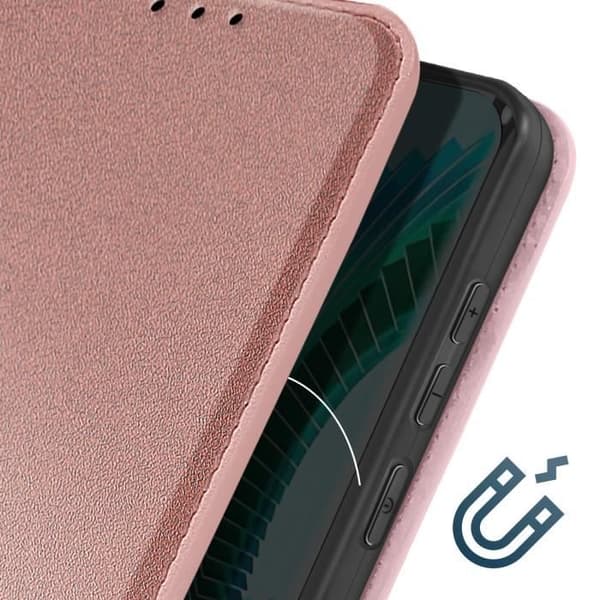 Fodral för Honor Magic 6 Lite korthållare Videostöd Rosa Champagne Ros